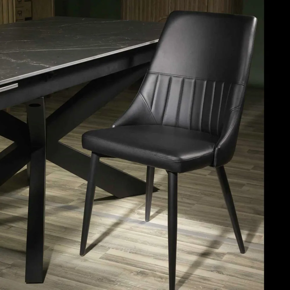 Viadurini Living Moderne Stühle-Wohnzimmersessel aus Metall und Öko-Leder in verschiedenen Ausführungen - Onde