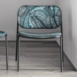 Viadurini Living Moderne Sessel-Wohnzimmersessel aus Stoff und Metall Made in Italy 2 Stück - Sangria