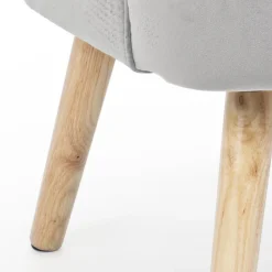 Viadurini Living Skandinavische Sessel-Wohnzimmersessel im skandinavischen Design mit Holz- und Samteffekt - Cinzio