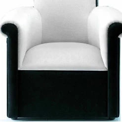 Viadurini Living Moderne Sessel-Wohnzimmersessel mit schwarzem und weißem Samtbezug Made in Italy - Gedda