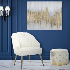 Viadurini Living Moderne Sessel-Wohnzimmersessel mit Stoffbezug und Metallbeinen - Shell