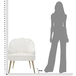 Viadurini Living Moderne Sessel-Wohnzimmersessel mit Stoffbezug und Metallbeinen - Shell