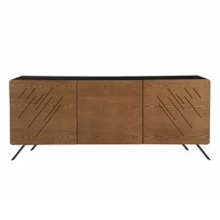 Viadurini Living Sideboards-Wohnzimmer-Sideboard aus MDF mit Gravuren von 2 oder 3 Türen Made in Italy - Eleganz