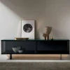 Viadurini Living Sideboards-Wohnzimmer-Sideboard aus Rauchglas und grünem oder rotem Marmor mit Led, Luxus-Leonarda