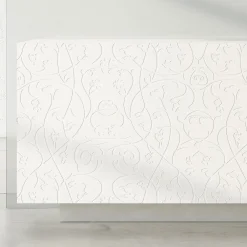 Viadurini Living Sideboards-Wohnzimmer-Sideboard aus weiß lackiertem MDF mit Flachrelief Made in Italy - Acqua