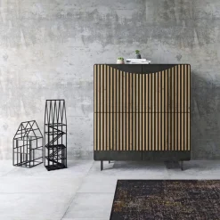 Viadurini Living Sideboards-Wohnzimmer-Sideboard mit 4 Türen in nordischer Eichenoptik – Bente