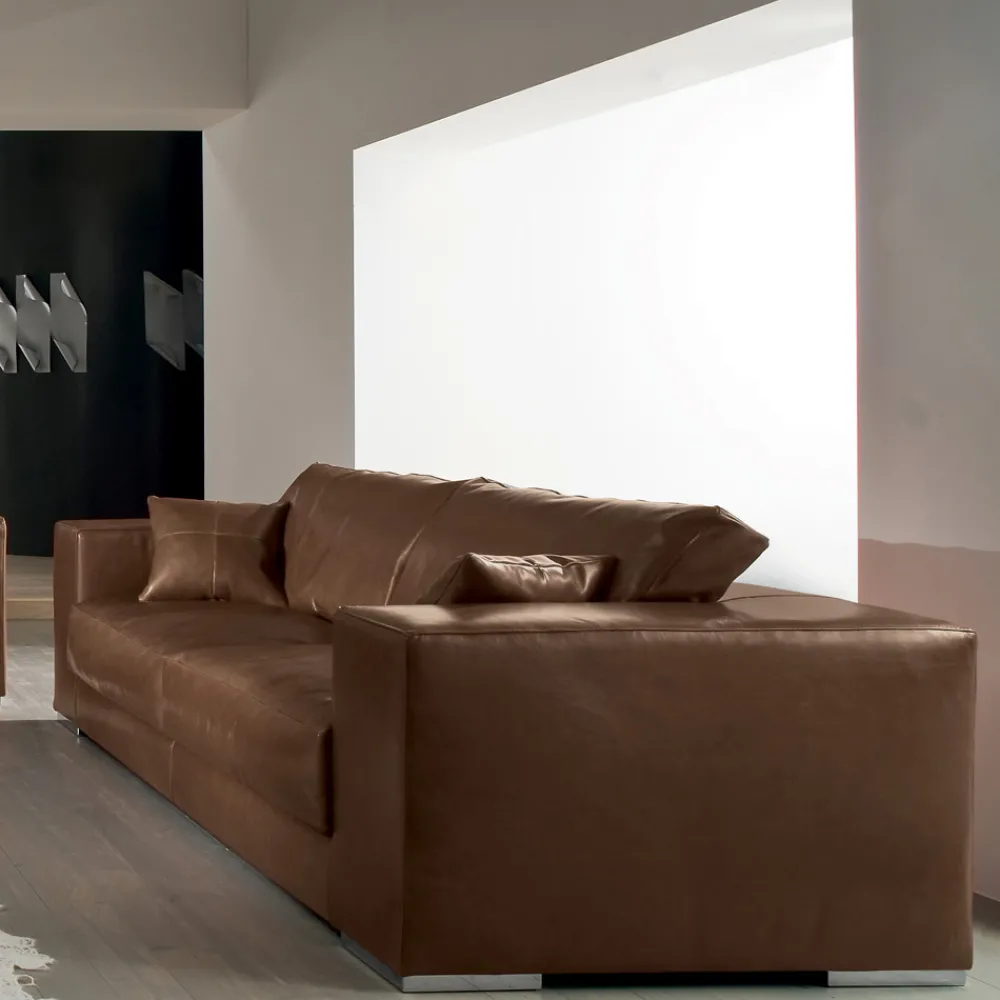 Viadurini Living Moderne Sofas-Wohnzimmersofa aus Holz, Polyurethan und Metall Made in Italy - Sparkling