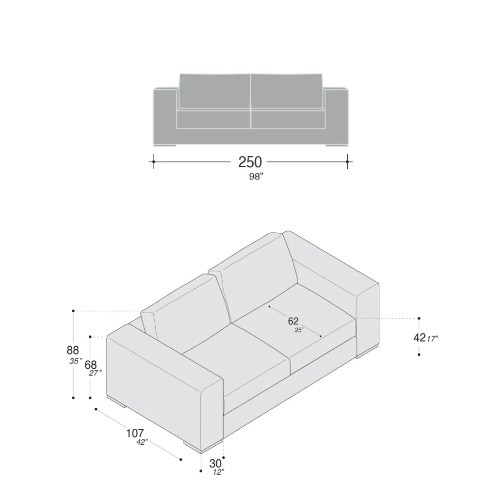 Viadurini Living Moderne Sofas-Wohnzimmersofa aus Holz, Polyurethan und Metall Made in Italy - Sparkling
