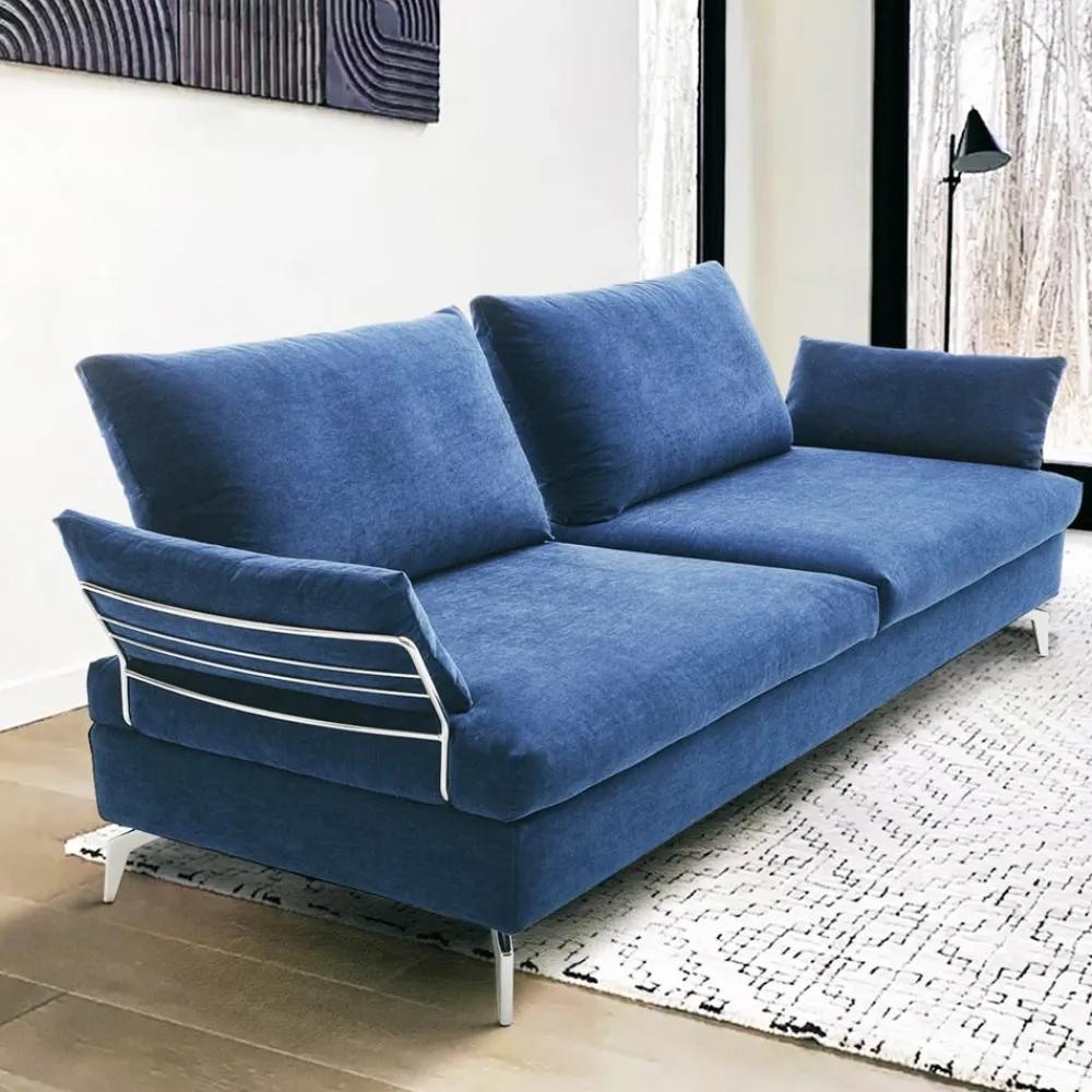 Viadurini Living Moderne Sofas-Wohnzimmersofa mit 2 Rückenlehnen und 2 beweglichen Armlehnen - Precious