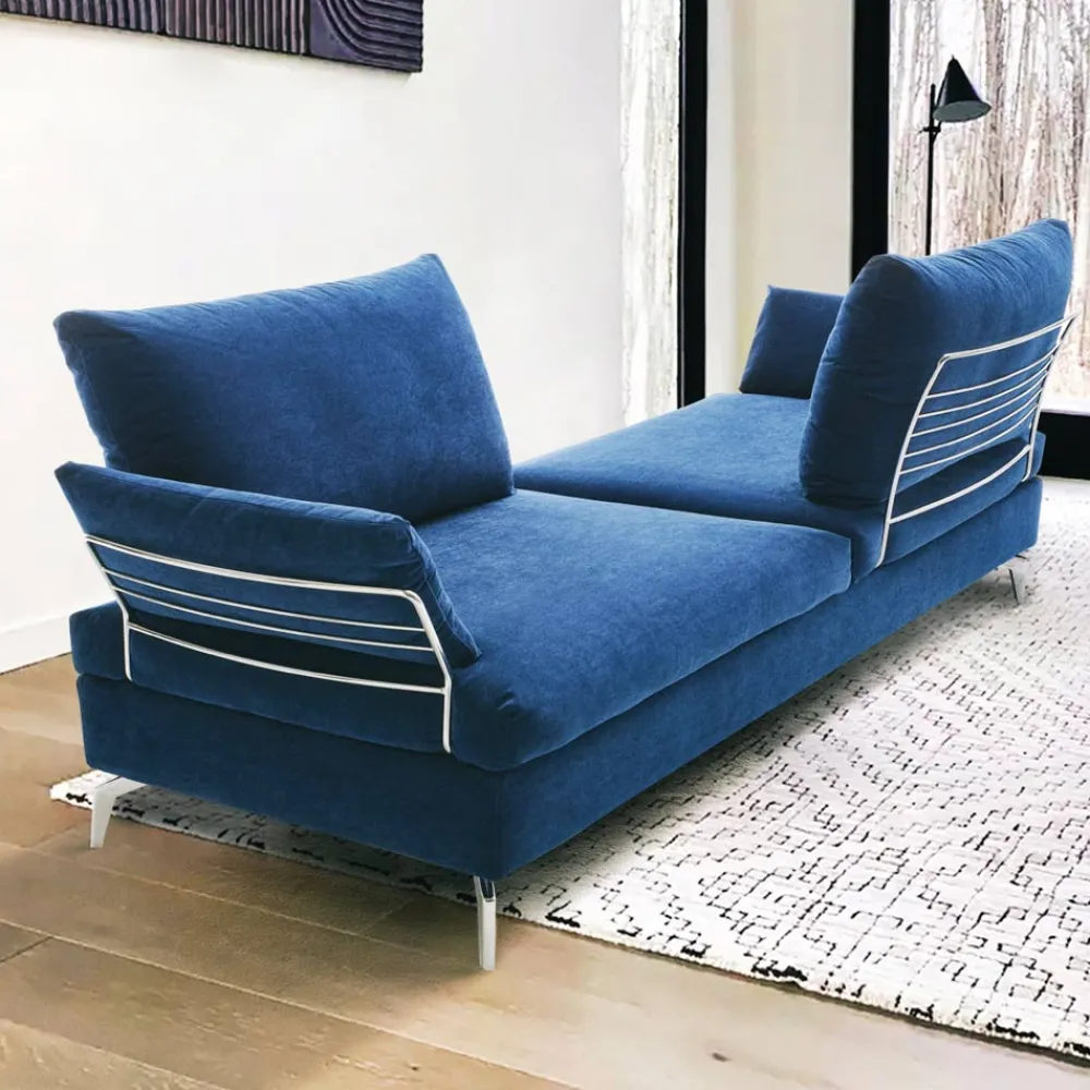Viadurini Living Moderne Sofas-Wohnzimmersofa mit 2 Rückenlehnen und 2 beweglichen Armlehnen - Precious