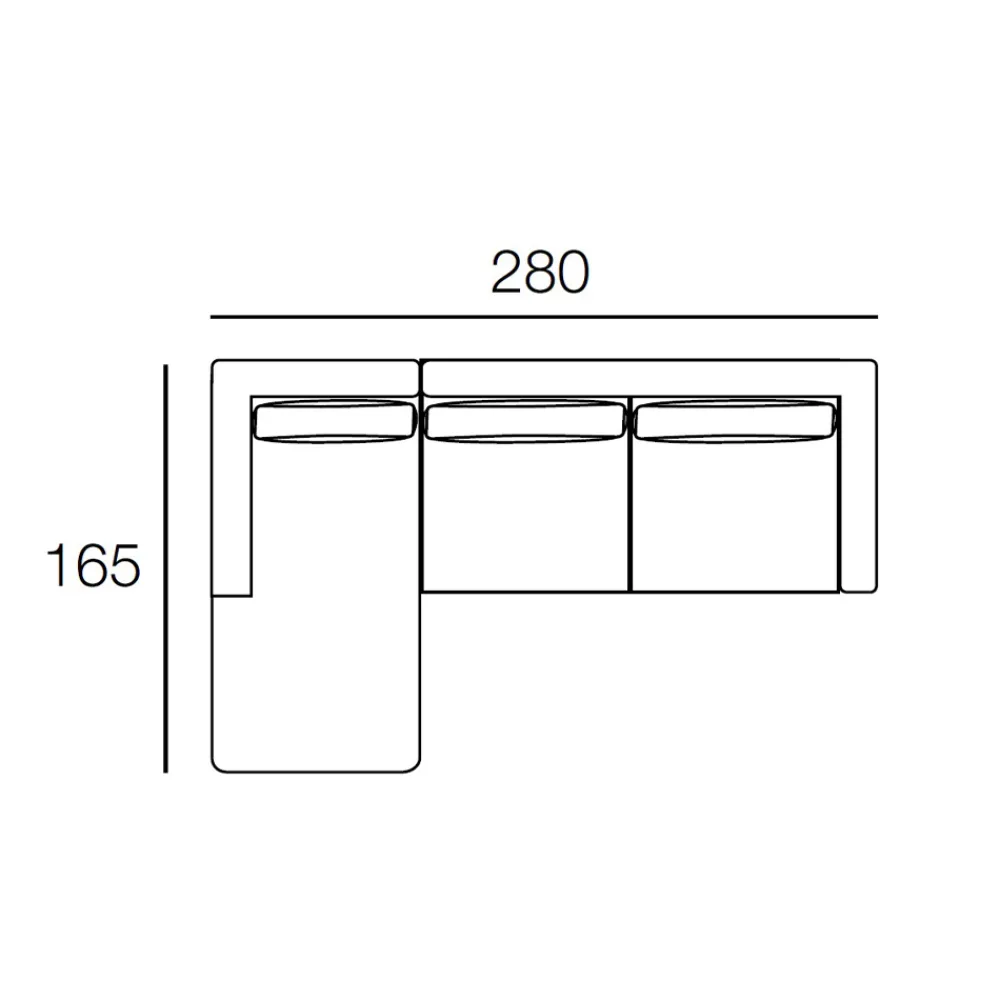 Viadurini Living Moderne Sofas-Wohnzimmersofa mit Halbinsel aus Tortora-Stoff Made in Italy - Burgund