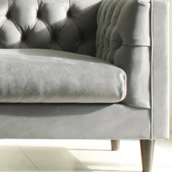 Viadurini Living Moderne Sofas-Wohnzimmersofa mit Holzstruktur und Füßen Made in Italy - Comico