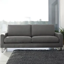 Viadurini Living Moderne Sofas-Wohnzimmersofa mit Kufenfüßen aus verchromtem Metall - Exklusiv