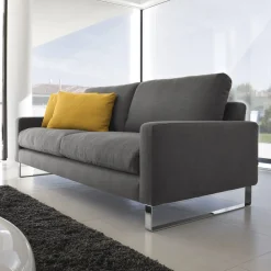 Viadurini Living Moderne Sofas-Wohnzimmersofa mit Kufenfüßen aus verchromtem Metall - Exklusiv