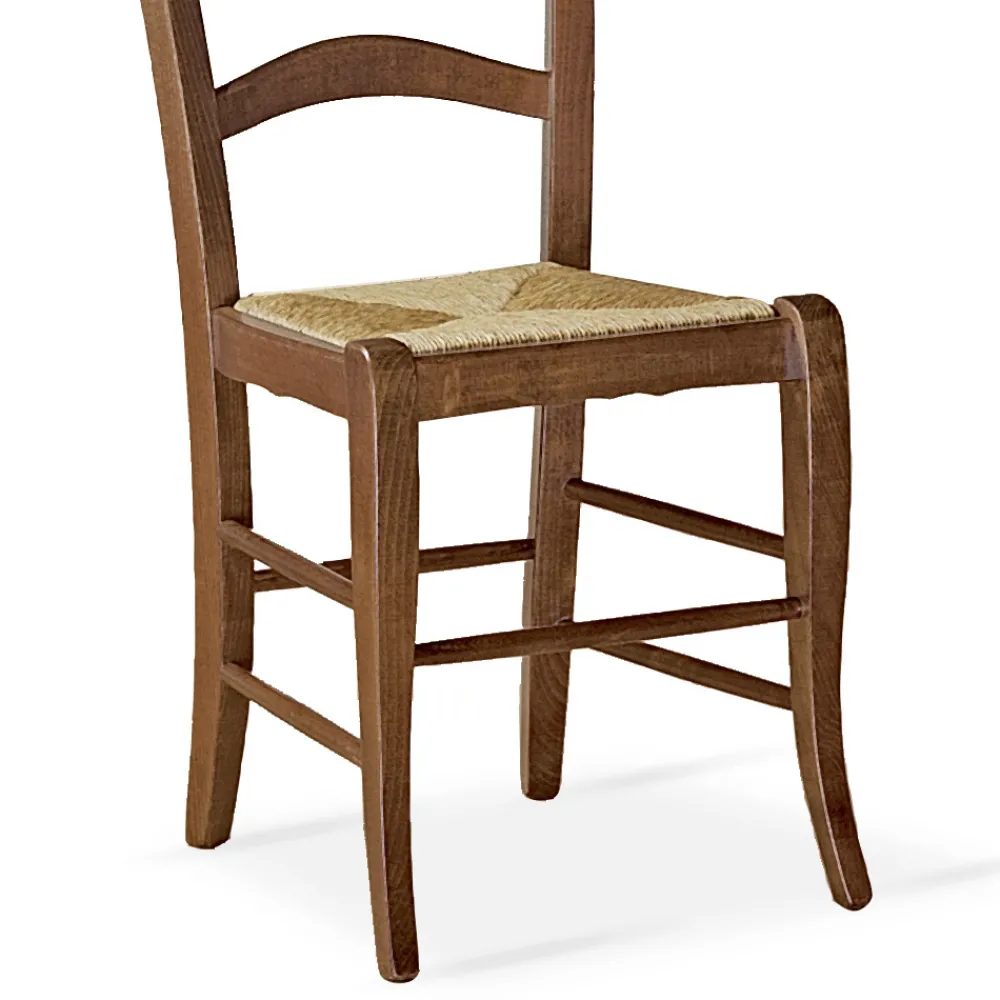 Viadurini Living Klassische Stühle-Wohnzimmerstuhl aus Buche mit Strohsitz, hergestellt in Italien – Tamara