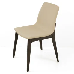 Viadurini Living Moderne Stühle-Wohnzimmerstuhl aus eisfarbenem Leder Made in Italy - Betsy