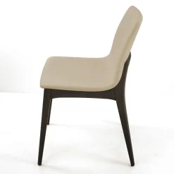 Viadurini Living Moderne Stühle-Wohnzimmerstuhl aus eisfarbenem Leder Made in Italy - Betsy