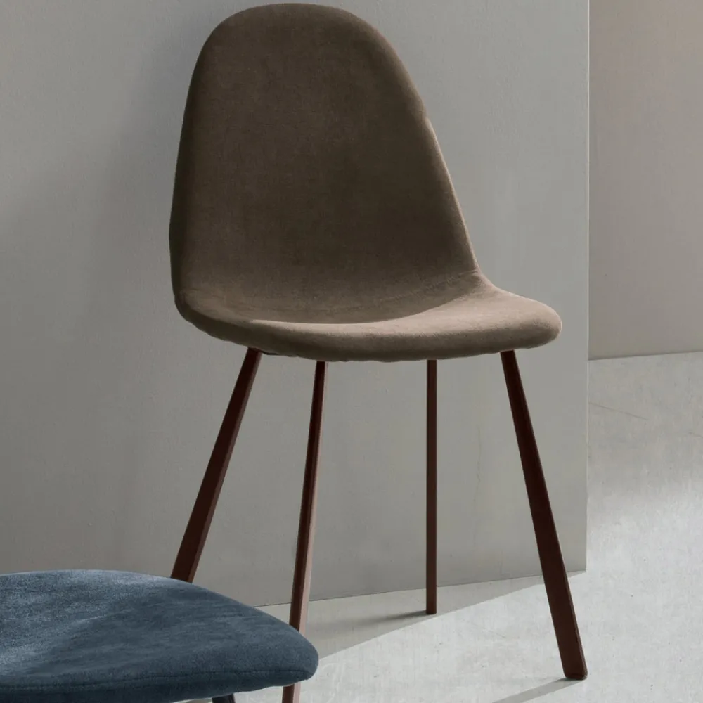 Viadurini Living Moderne Stühle-Wohnzimmerstuhl aus farbigem Stoff mit 4-teiliger Polsterung - Hulk