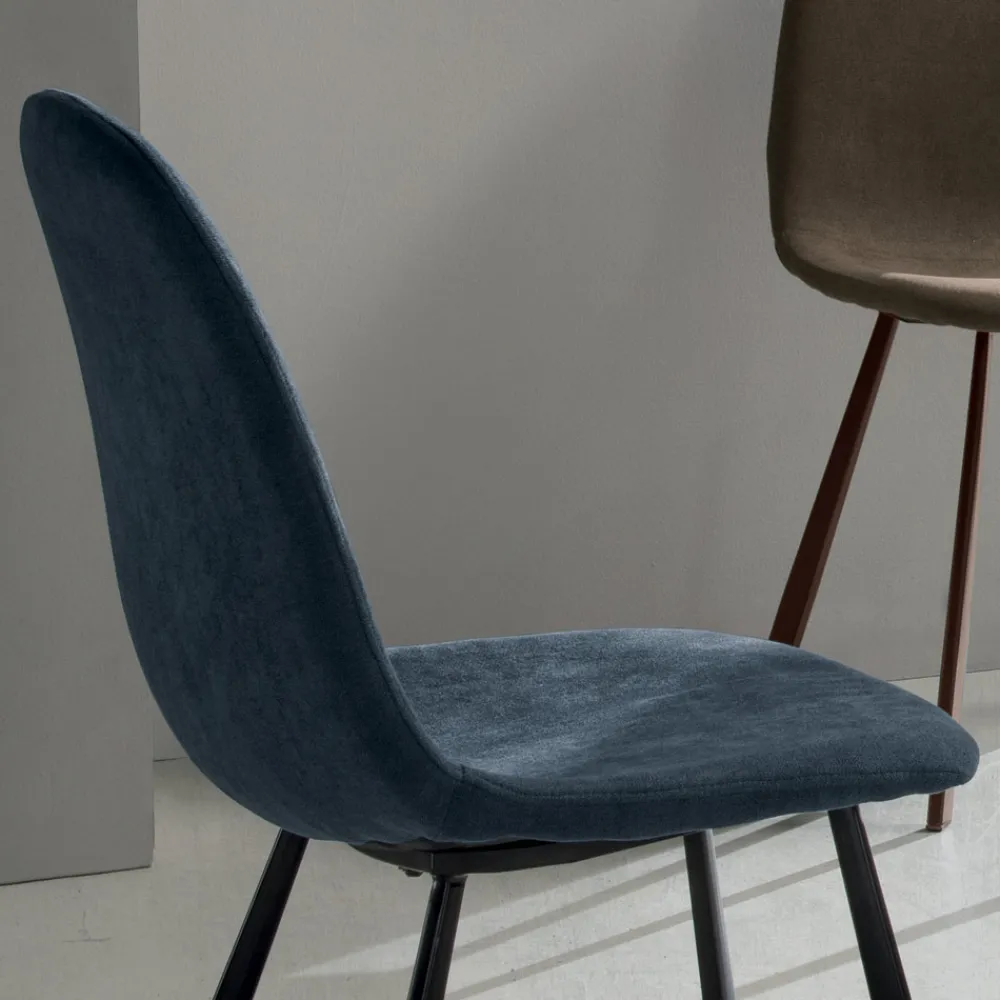 Viadurini Living Moderne Stühle-Wohnzimmerstuhl aus farbigem Stoff mit 4-teiliger Polsterung - Hulk