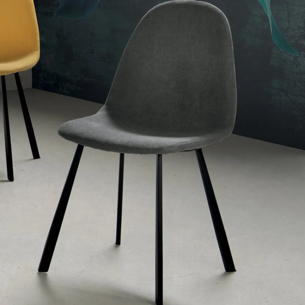 Viadurini Living Moderne Stühle-Wohnzimmerstuhl aus farbigem Stoff mit 4-teiliger Polsterung - Hulk