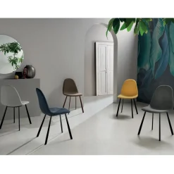 Viadurini Living Moderne Stühle-Wohnzimmerstuhl aus farbigem Stoff mit 4-teiliger Polsterung - Hulk