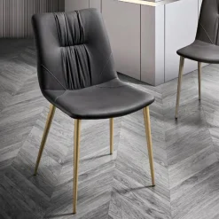 Viadurini Living Moderne Stühle-Wohnzimmerstuhl aus Faserstoff mit Ledereffekt und Metall Made in Italy - Gohan