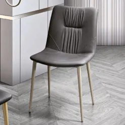 Viadurini Living Moderne Stühle-Wohnzimmerstuhl aus Faserstoff mit Ledereffekt und Metall Made in Italy - Gohan