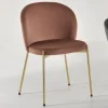 Viadurini Living Moderne Stühle-Wohnzimmerstuhl aus gepolstertem Samt und goldenem Metall 4 Stück - Assunta