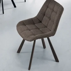 Viadurini Living Moderne Stühle-Wohnzimmerstuhl aus gepolstertem Stoff und lackiertem Metall 4 Stück - Raggia