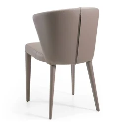 Viadurini Living Design Stühle-Wohnzimmerstuhl aus Siebenschläfer-Öko-Leder und Stahl, hergestellt in Italien – Cerbiatto