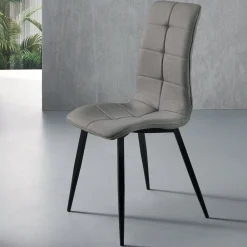 Viadurini Living Moderne Stühle-Wohnzimmerstuhl aus Stoff mit schwarzem Metallgestell 4 Stück - Menegildo