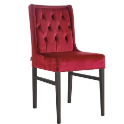 Viadurini Living Design Stühle-Wohnzimmerstuhl mit Holzstruktur und Samtsitz Made in Italy - Ludovica