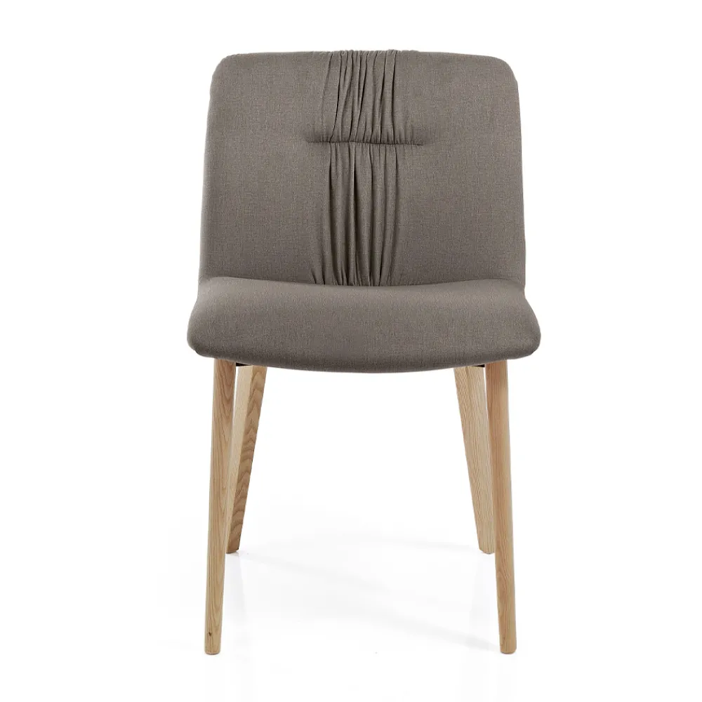 Viadurini Living Design Stühle-Wohnzimmerstuhl mit Stoffbezug und Beinen aus Eschenholz - Florinda