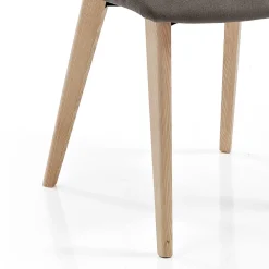 Viadurini Living Design Stühle-Wohnzimmerstuhl mit Stoffbezug und Beinen aus Eschenholz - Florinda