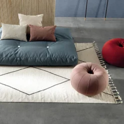 Viadurini Carpets Teppiche-Wohnzimmerteppich aus Wolle und Baumwolle mit modernem geometrischem Design - Metria