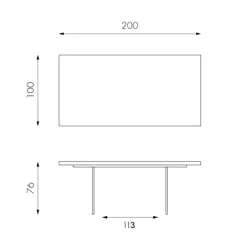 Viadurini Living Esstische-Wohnzimmertisch aus Eichenfurnier und Sockel aus gehärtetem Glas – Nicofisso