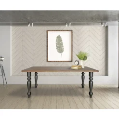 Viadurini Living Esstische Nach Mass|Esstische-Wohnzimmertisch aus furnierter Eiche Made in Italy - Geolier