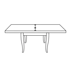 Viadurini Classic Ausziehbare Esstische-Wohnzimmertisch ausziehbar auf 200 cm, hergestellt in Italien – Panas