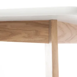 Viadurini Living Esstische-Wohnzimmertisch mit MDF-Platte und Holzsockel – Silber