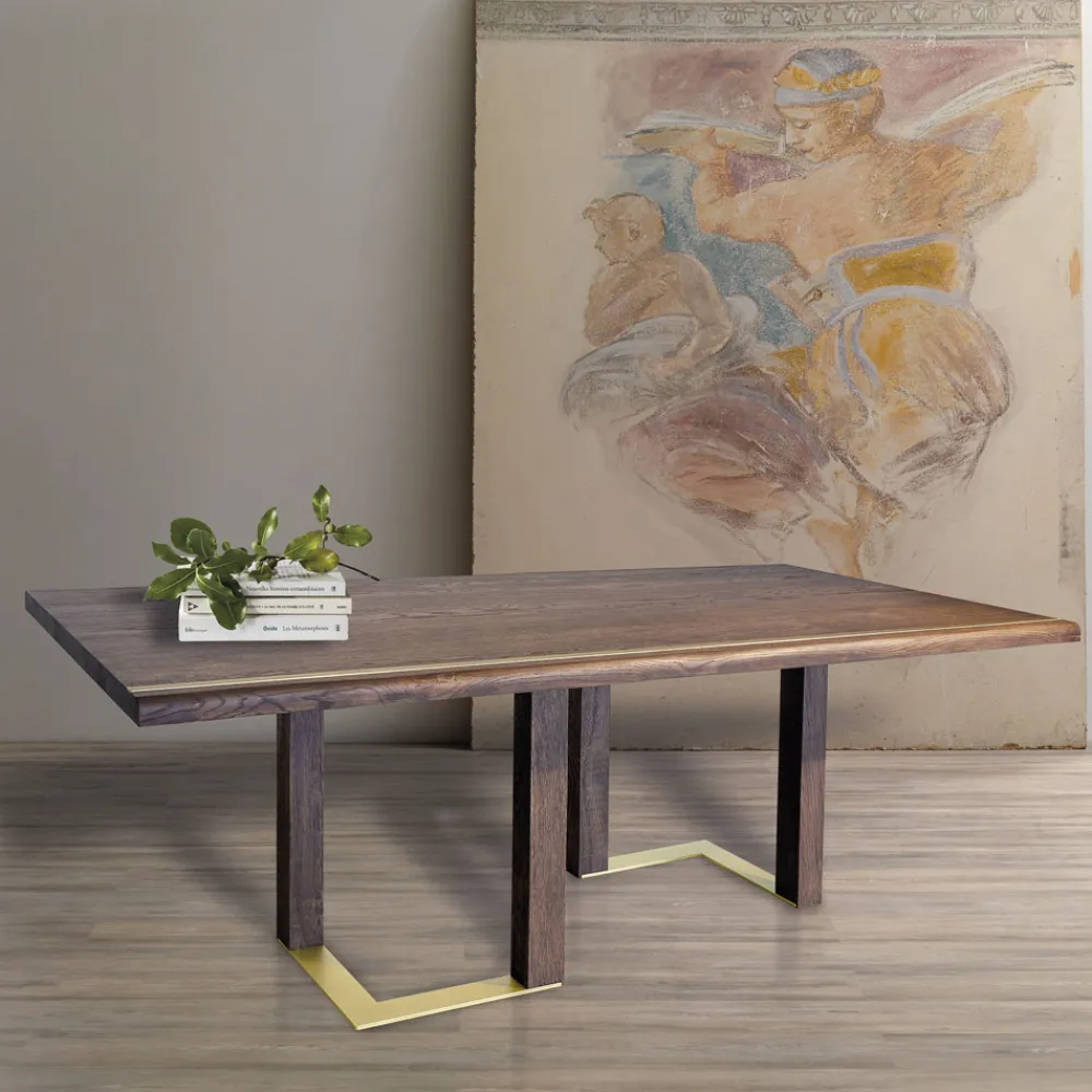 Viadurini Living Esstische Nach Mass|Esstische-Wohnzimmertisch mit Struktur aus Asteiche Made in Italy - Giusy