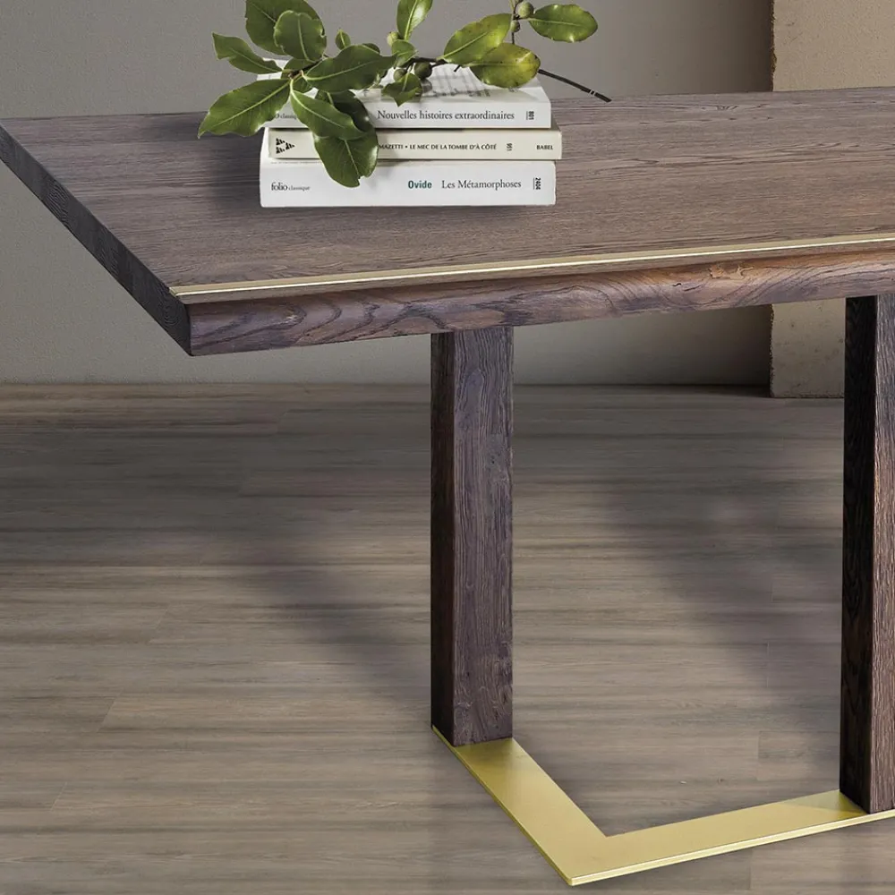 Viadurini Living Esstische Nach Mass|Esstische-Wohnzimmertisch mit Struktur aus Asteiche Made in Italy - Giusy