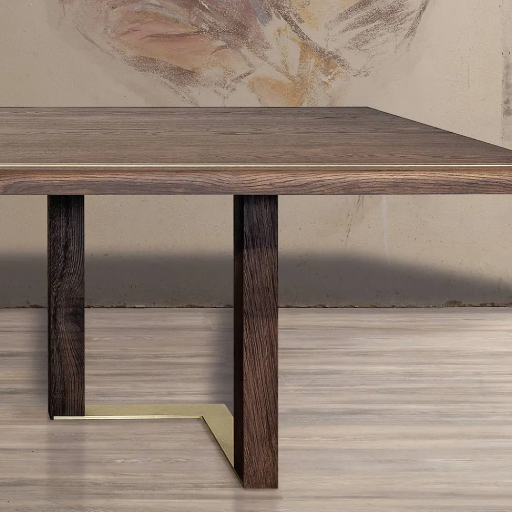 Viadurini Living Esstische Nach Mass|Esstische-Wohnzimmertisch mit Struktur aus Asteiche Made in Italy - Giusy