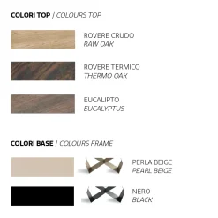 Viadurini Living Esstische-Wohnzimmertisch 200x100 aus Eichenfurnier und Metall - Cross