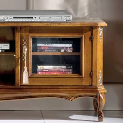 Viadurini Classic Tv-Möbel-Wohnzimmer-TV-Schrank aus Bassano-Walnussholz Made in Italy - Richard