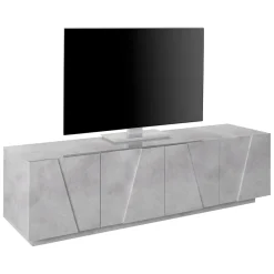 Viadurini Living Tv-Möbel-Wohnzimmer-TV-Ständer mit 4 Melamintüren Made in Italy - Naditza