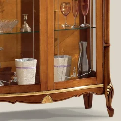 Viadurini Classic Vitrinen-Wohnzimmervitrine aus Holz mit 2 Türen Classic Made in Italy - Cambrige