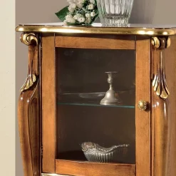 Viadurini Classic Vitrinen-Wohnzimmervitrine mit 1 Glastür und 3 Schubladen Made in Italy - London