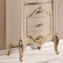 Viadurini Classic Vitrinen-Wohnzimmervitrine mit 1 Glastür und 3 Schubladen Made in Italy - London