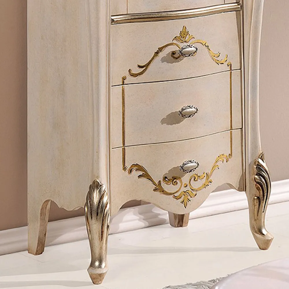 Viadurini Classic Vitrinen-Wohnzimmervitrine mit 1 Glastür und 3 Schubladen Made in Italy - London