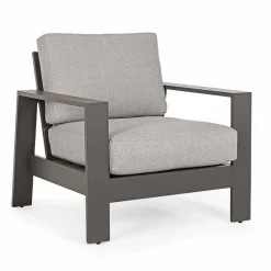 Viadurini in the Garden Gartensofas-Wohnzimmerzusammensetzung im Freien in Aluminium mit Stoffkissen - Yoshi